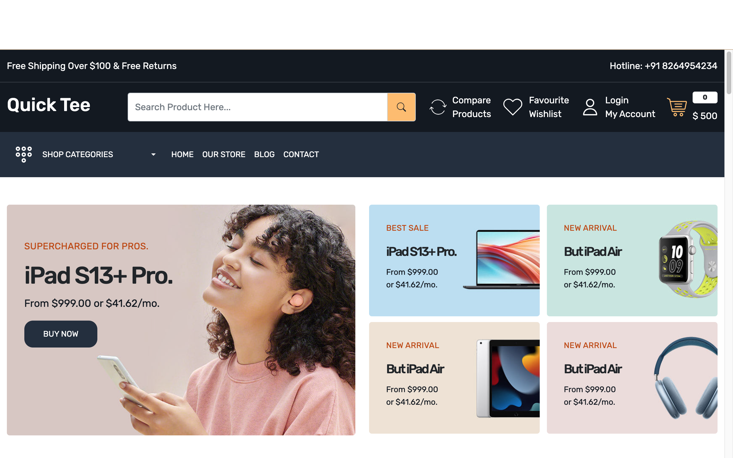 Teeq - Ecommerce Dashboard